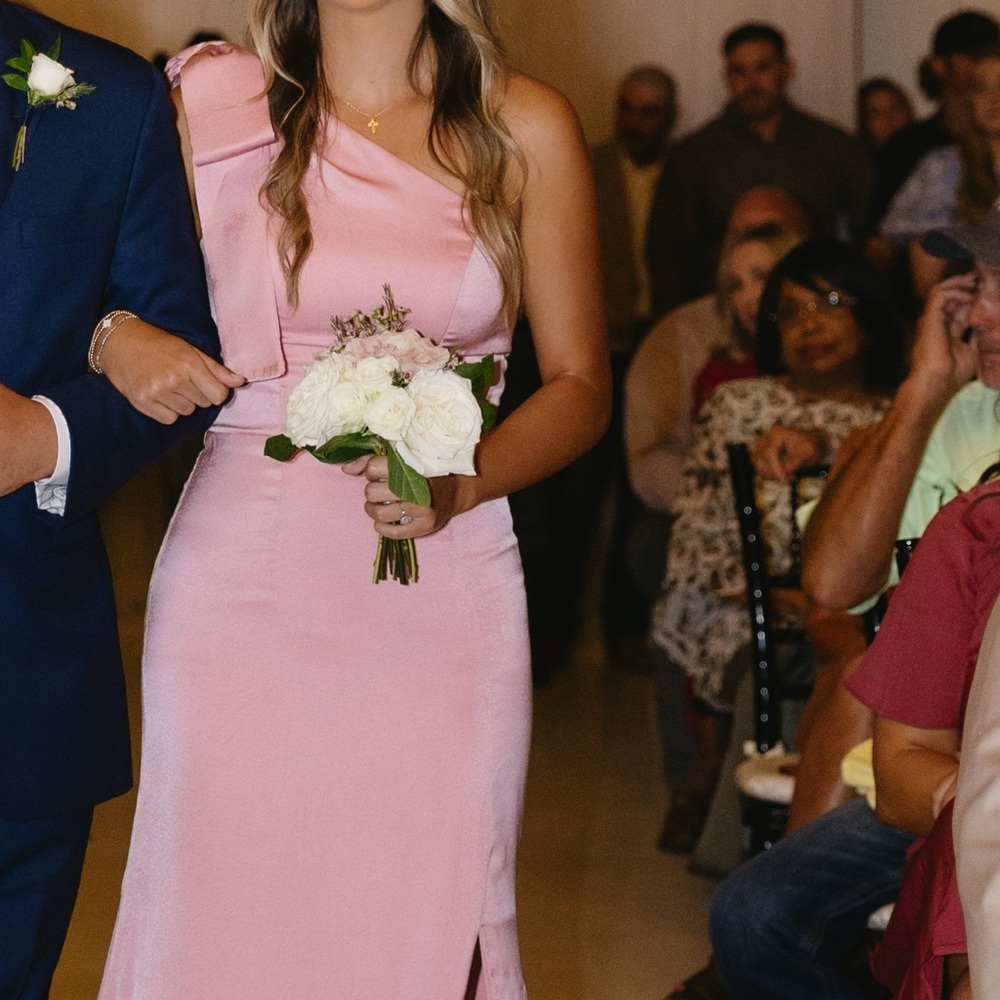 Stacees Dusty Rose One-Shoulder Bridesmaids Dress - Never Worn, NWT